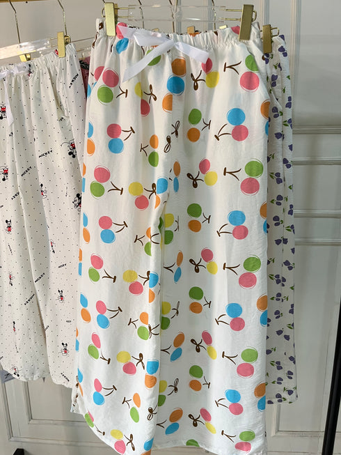 Cute Print Summer Pants with Pockets